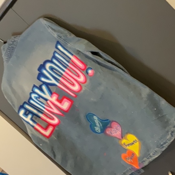 Custom painted Graphic Denim Jacket - Picture 6 of 6